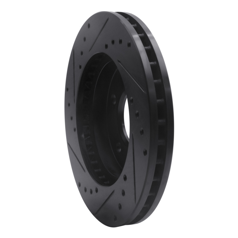 Buick Rendezvous Brake Rotor (1) - Front Right - R1 Concepts - Drilled & Slotted - Black - `01-`07